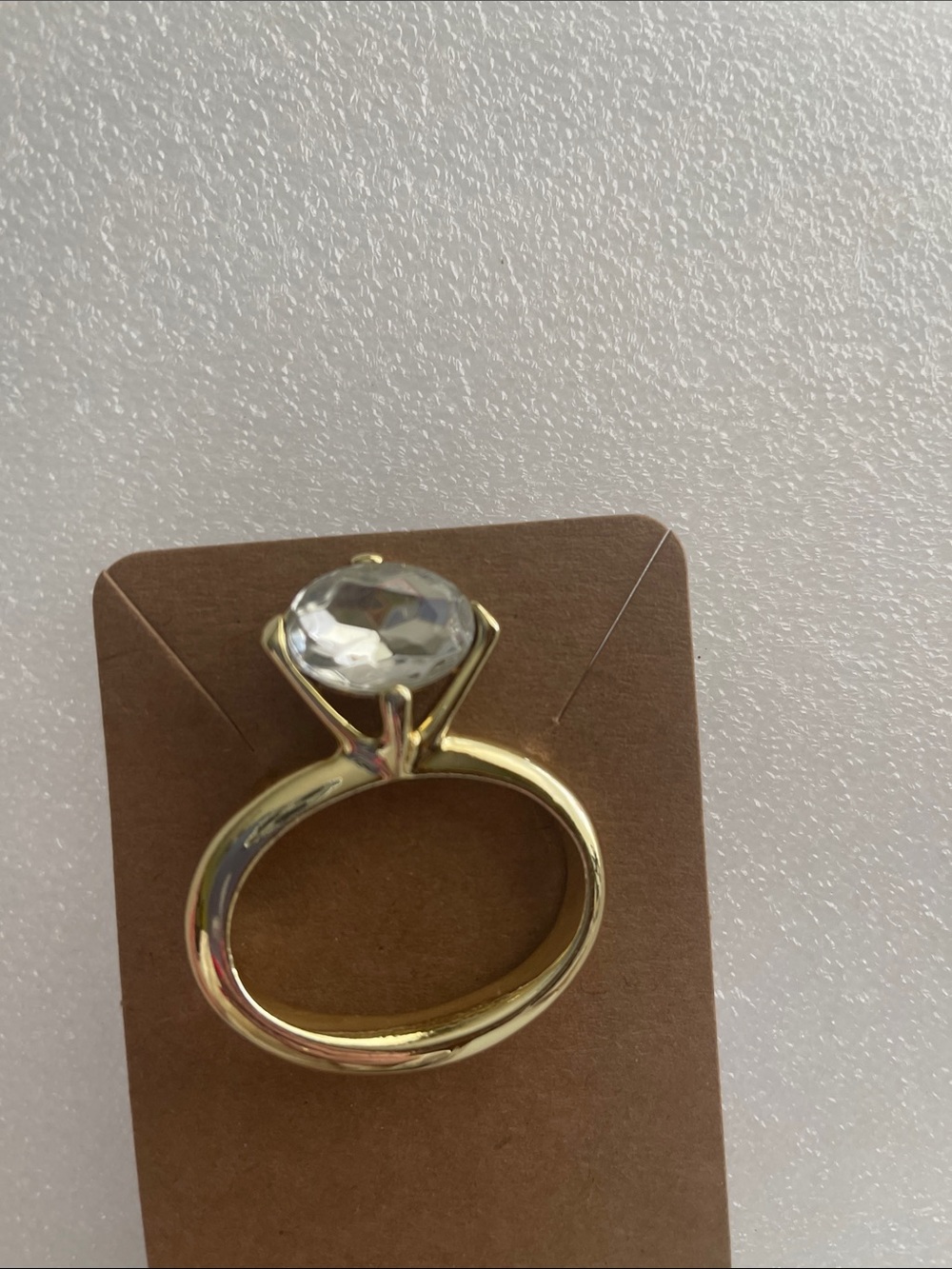Gold-Tone Clear Stone Brooch Women's Fashion Jewelry